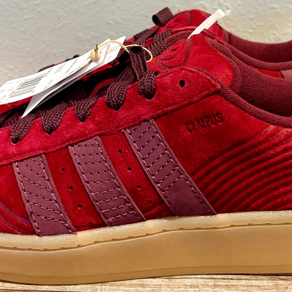 Adidas Campus 00s Originals Sneakers, Red/Burgundy, Mens Size 12, BNWT no box